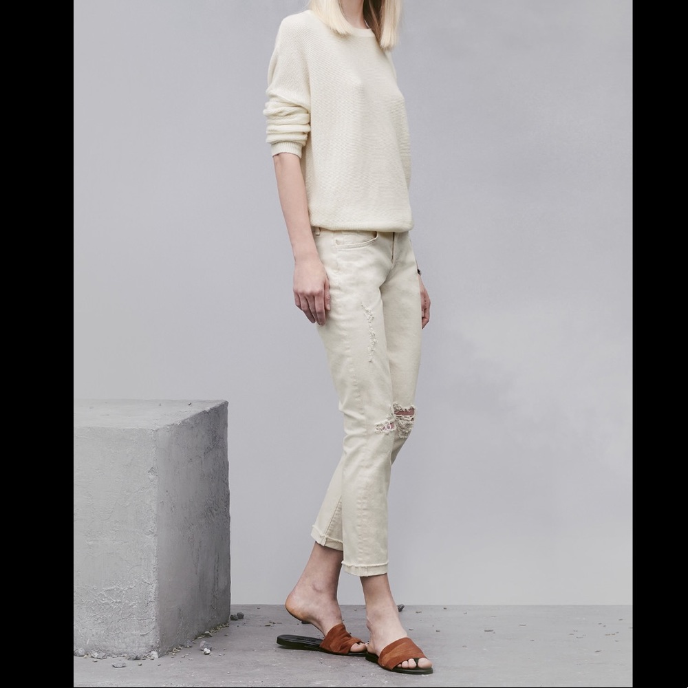 J Brand Caitland Synergy Cropped Boyfriend Jeans